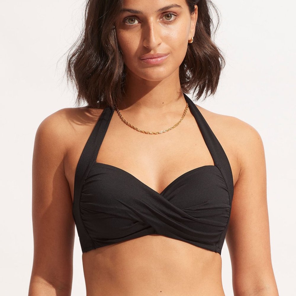 Seafolly Black Bikini Top